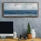 Cloudy Ocean Waves Horizon - Floater Framed Canvas Print