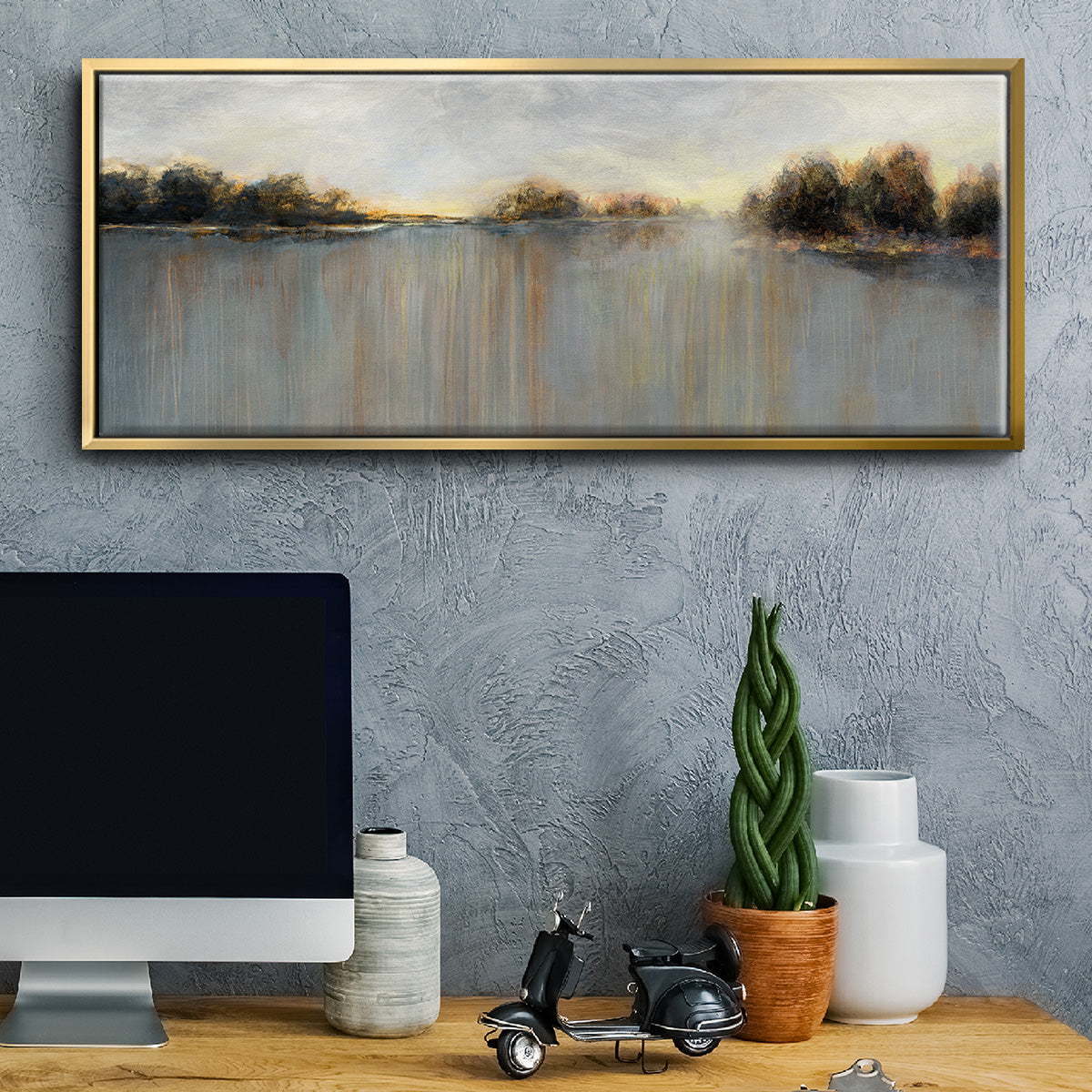 Rain at Dawn - Floater Framed Canvas Print