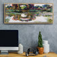 Rose Flowered Arches at Giverny, 1913 - Floater Framed Canvas Print