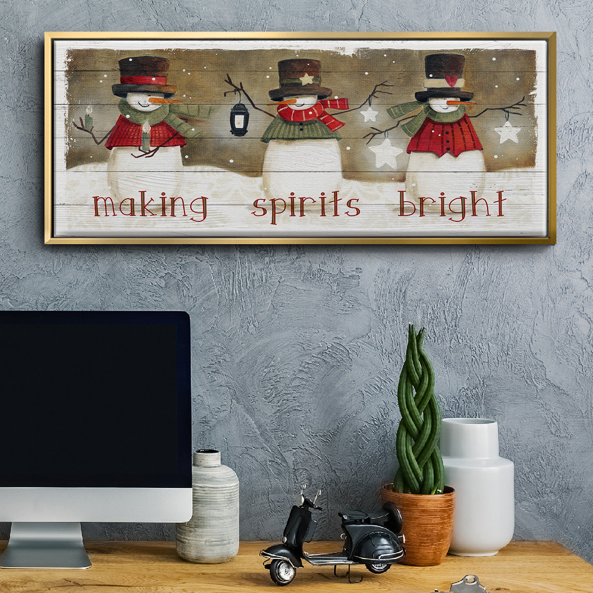 Making Spirits Bright - Floater Framed Canvas Print
