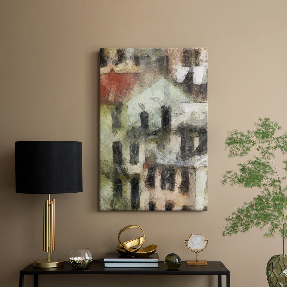 Stacked Houses II - Canvas Art Print
