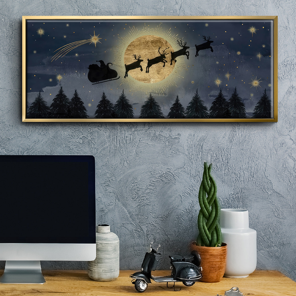 Celestial Christmas Collection D - Floater Framed Canvas Print