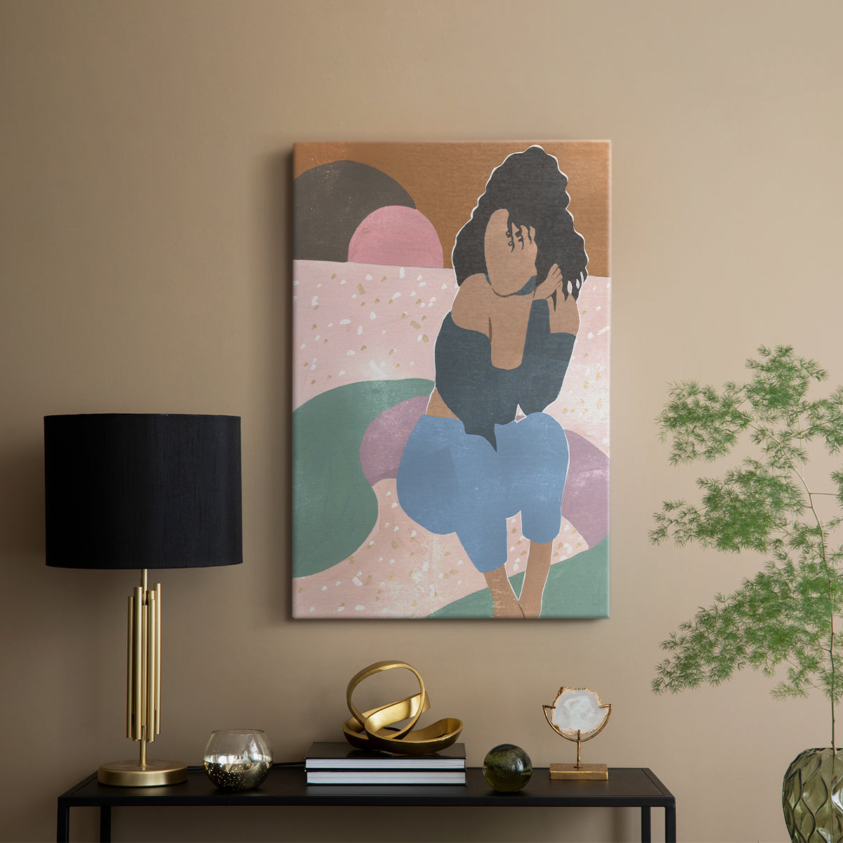 Curly Lady II - Canvas Art Print