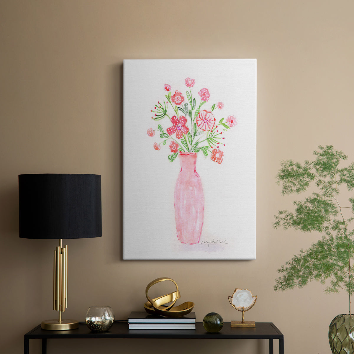 Boho Pinwheel Bouquet II - Canvas Art Print