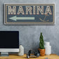 Shoreline Signs II - Floater Framed Canvas Print