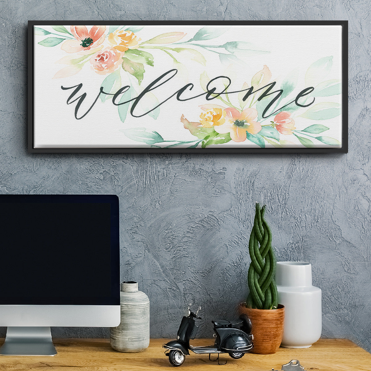 Welcome - Floater Framed Canvas Print
