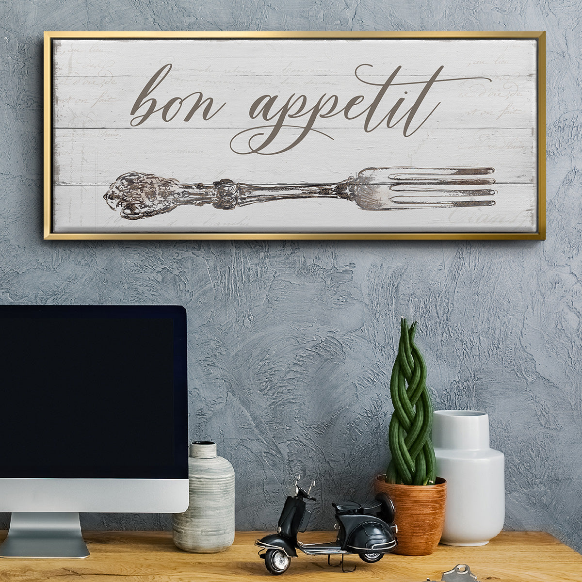 Bon Appetit - Floater Framed Canvas Print