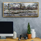 Snow in Vétheuil - Floater Framed Canvas Print