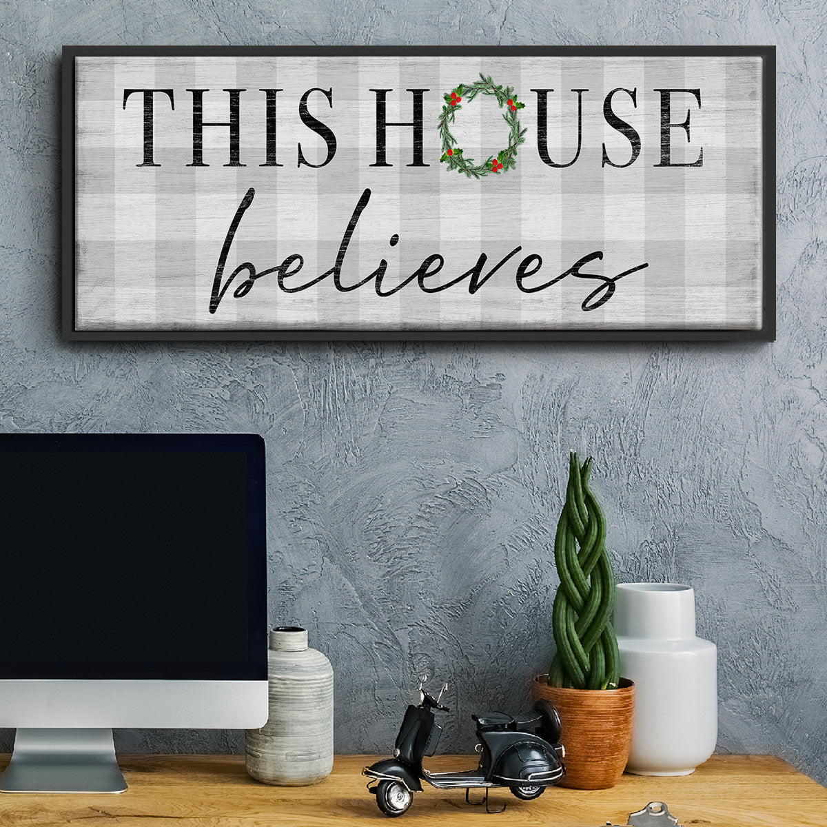 This House Believes - Floater Framed Canvas Print