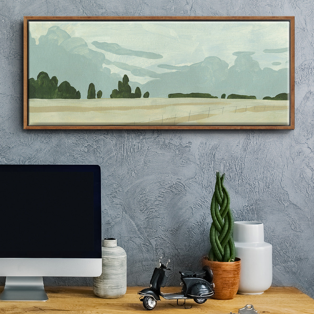 Farmland Study I - Floater Framed Canvas Print