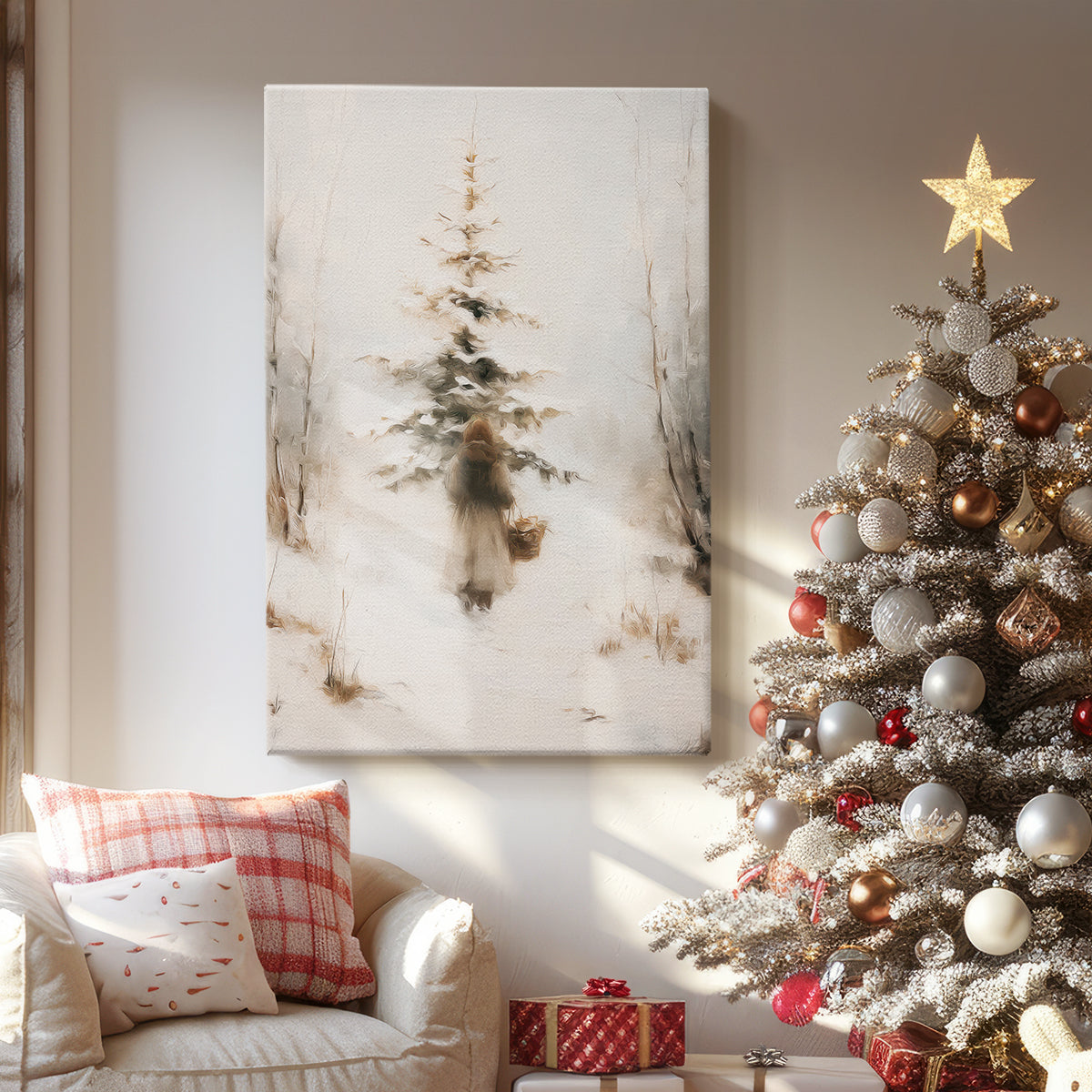 Frostlit Snow at Dusk - Canvas Art Print