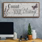 Count Your Blessings - Floater Framed Canvas Print