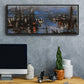 The Port of Le Havre, Night Effect, 1873 - Floater Framed Canvas Print