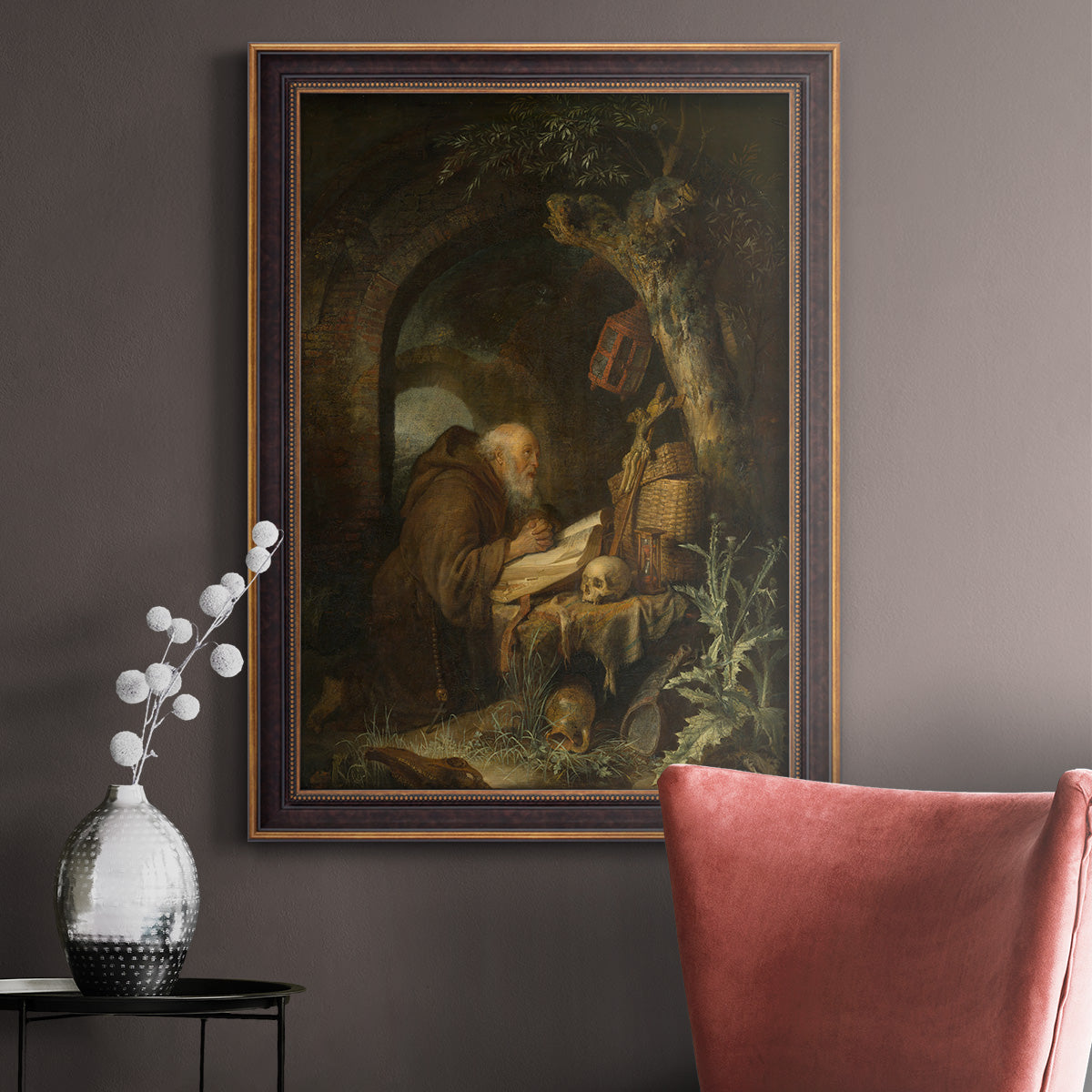 The Hermit, 1670 - Ornate Framed Canvas Print