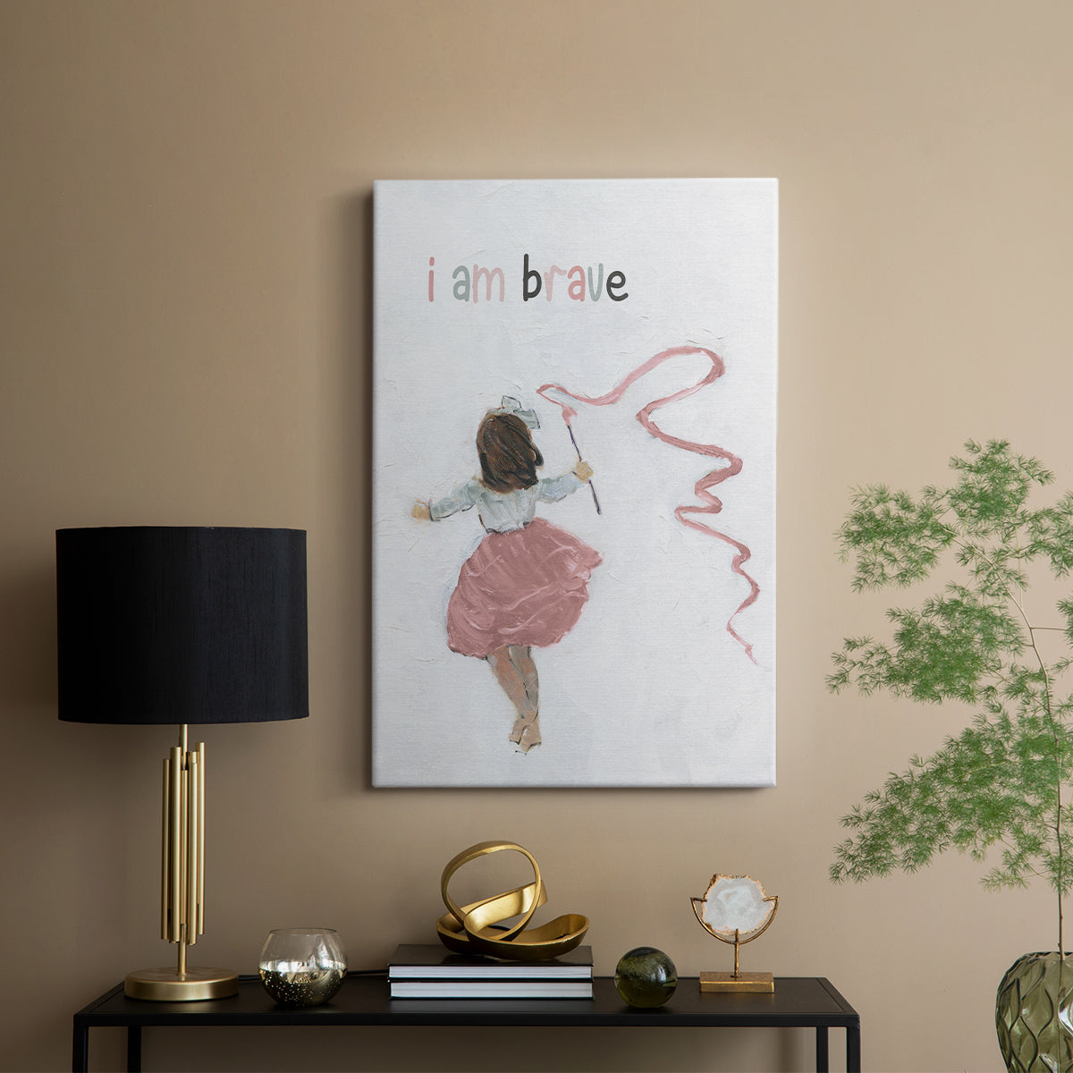 Girl Catching Wind - Canvas Art Print