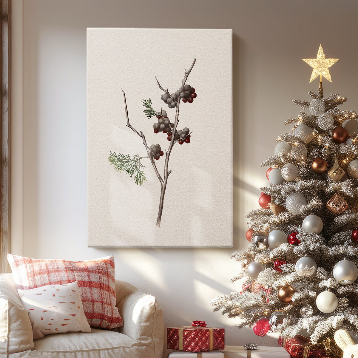 Frostlit Manger Blessing - Canvas Art Print