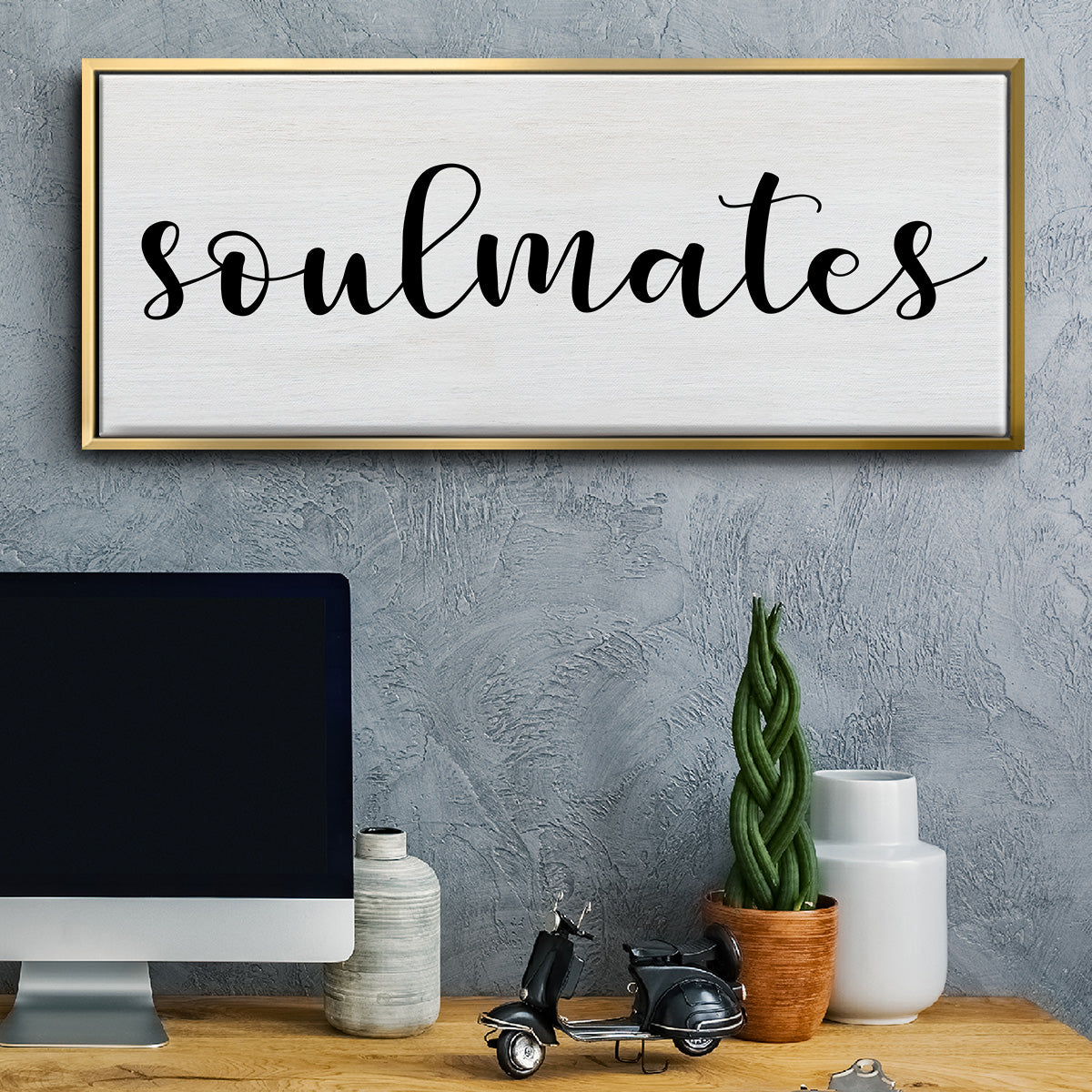 Soulmates - Floater Framed Canvas Print