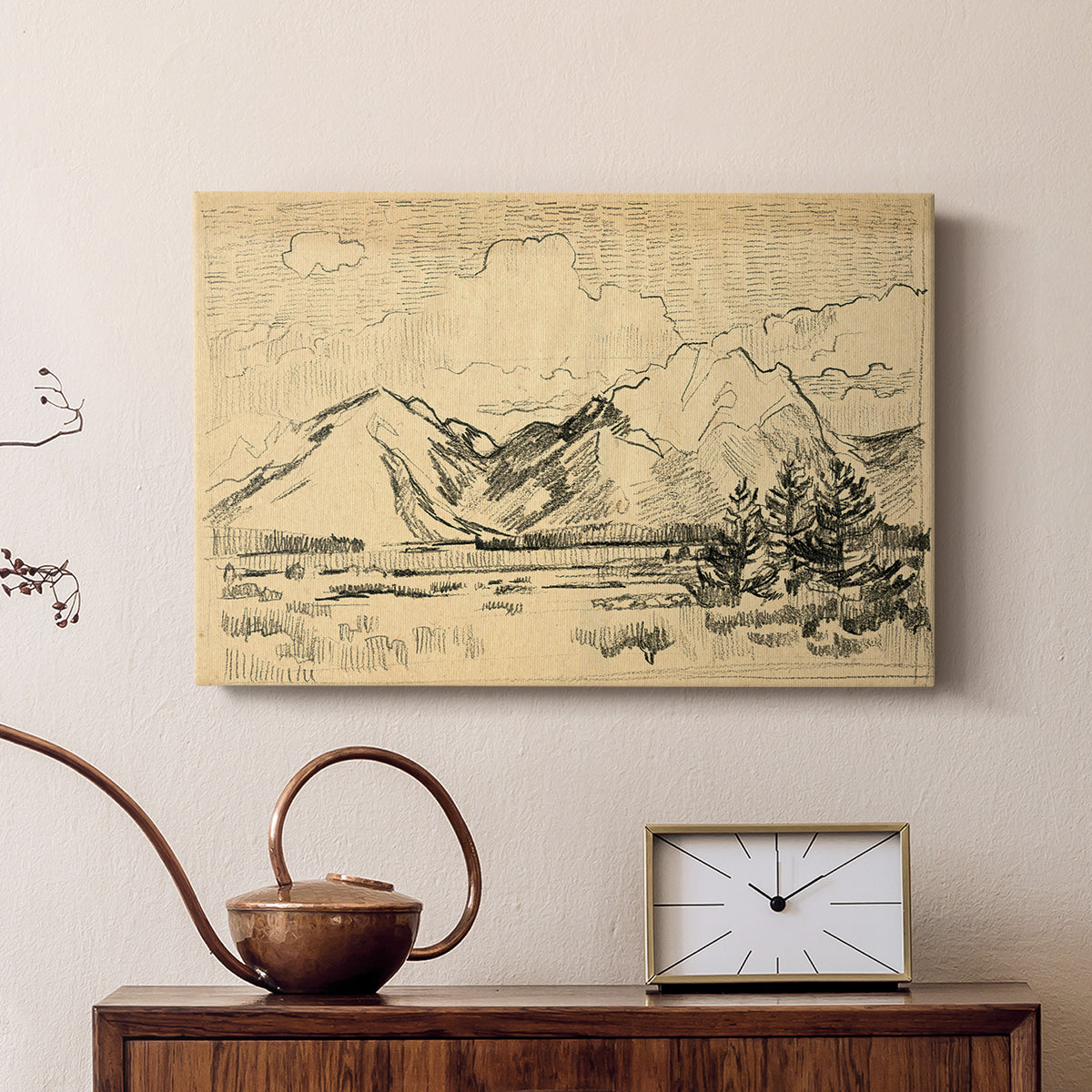 Hatched Horizon II - Canvas Art Print