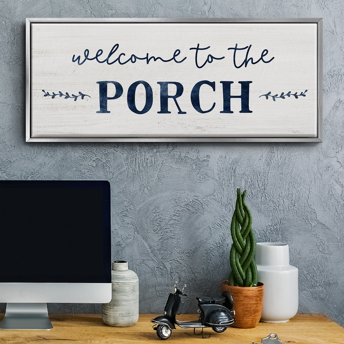 Welcome to the Porch - Floater Framed Canvas Print