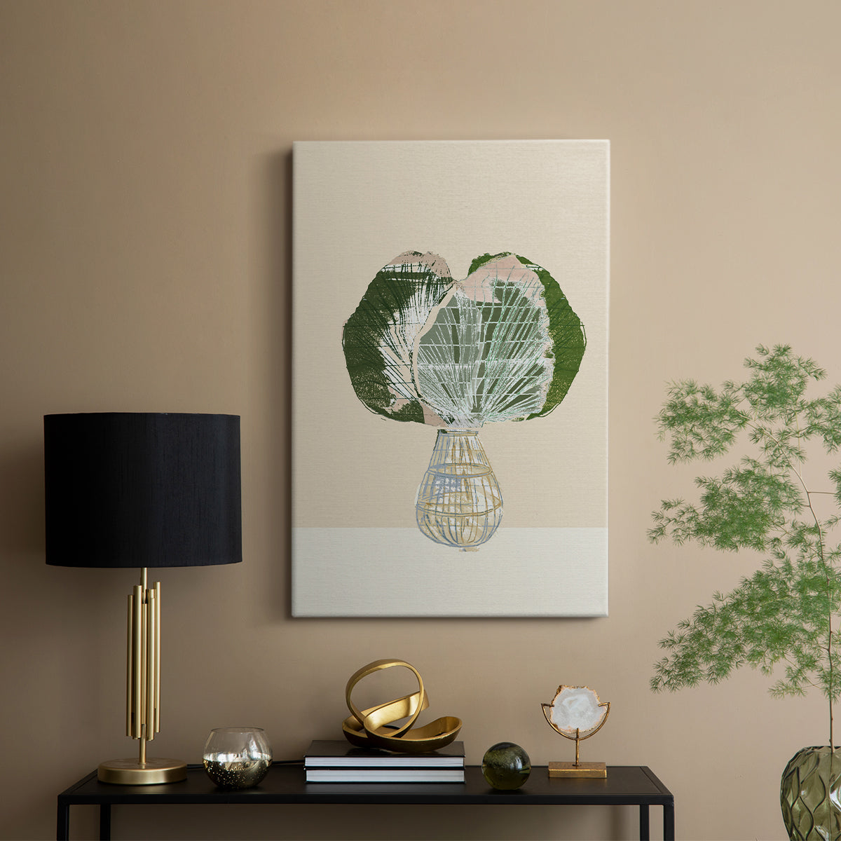 Woven Tropical Leaf I - Canvas Art Print