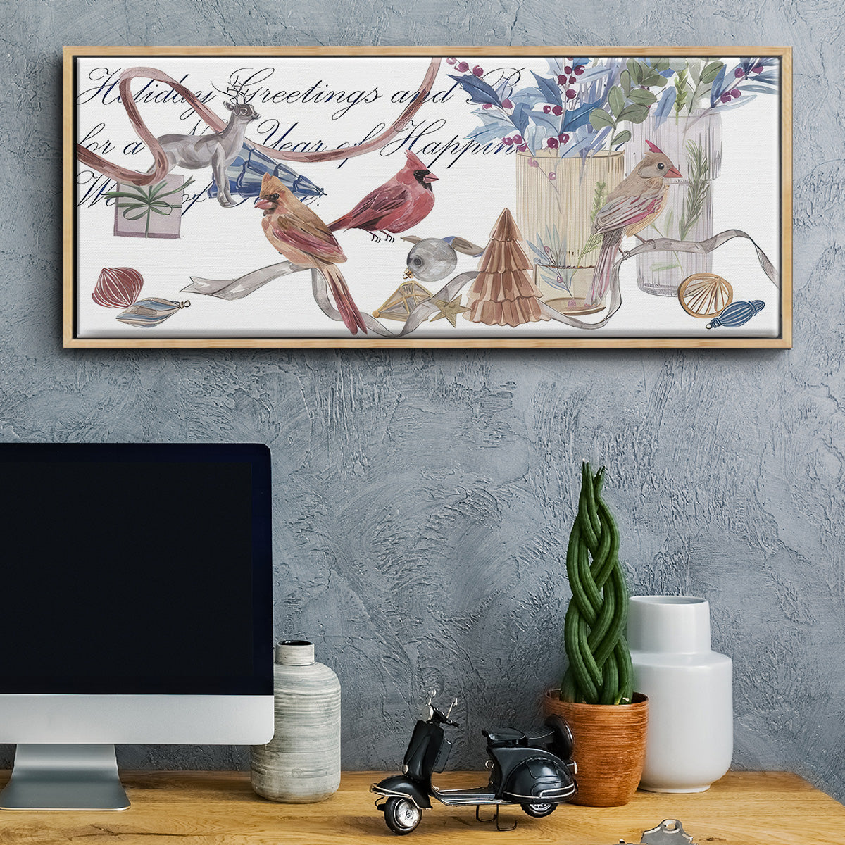 Warm Wishes Collection D - Floater Framed Canvas Print