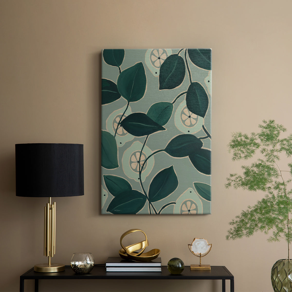 Monochrome Limes - Canvas Art Print