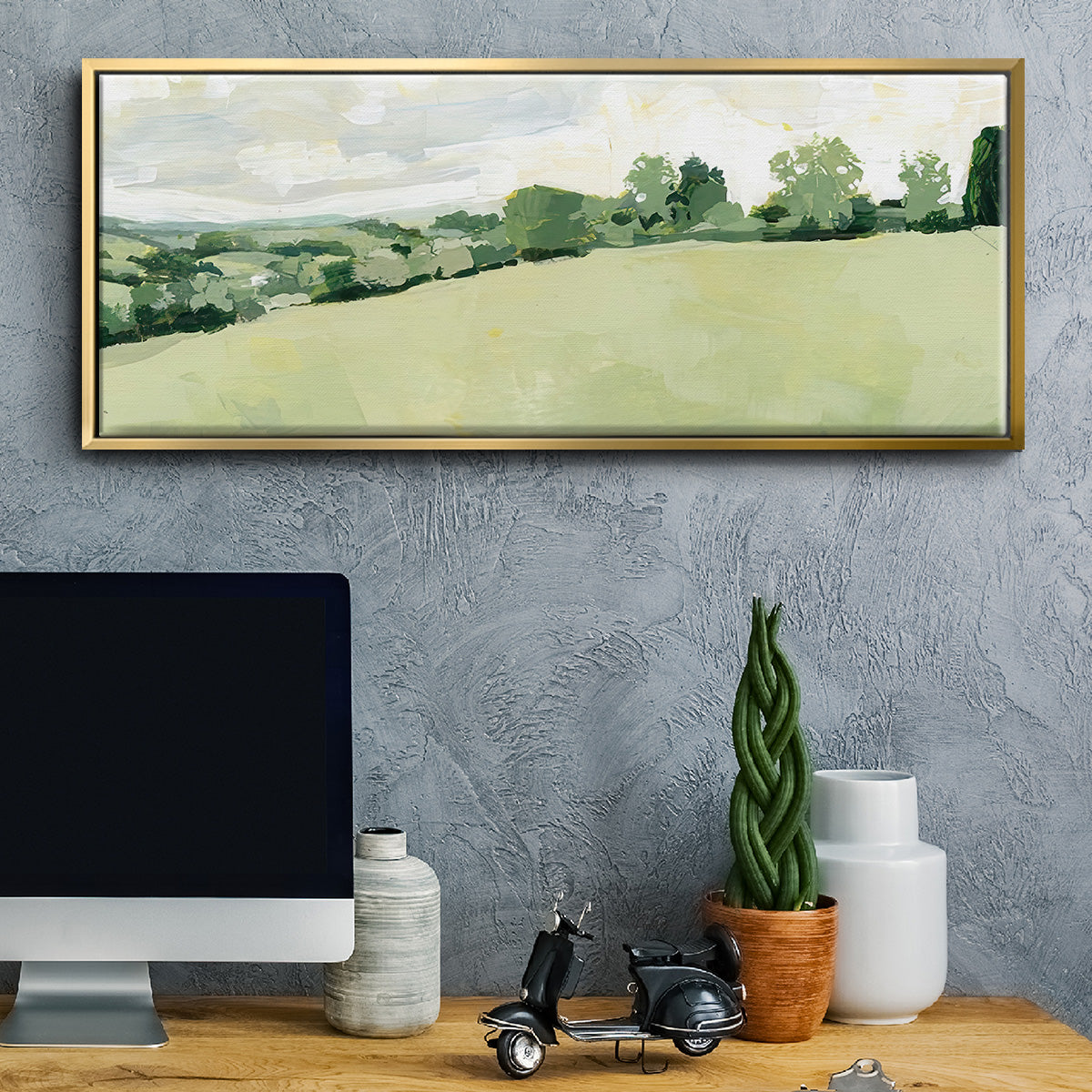 Pearly Pasture II - Floater Framed Canvas Print