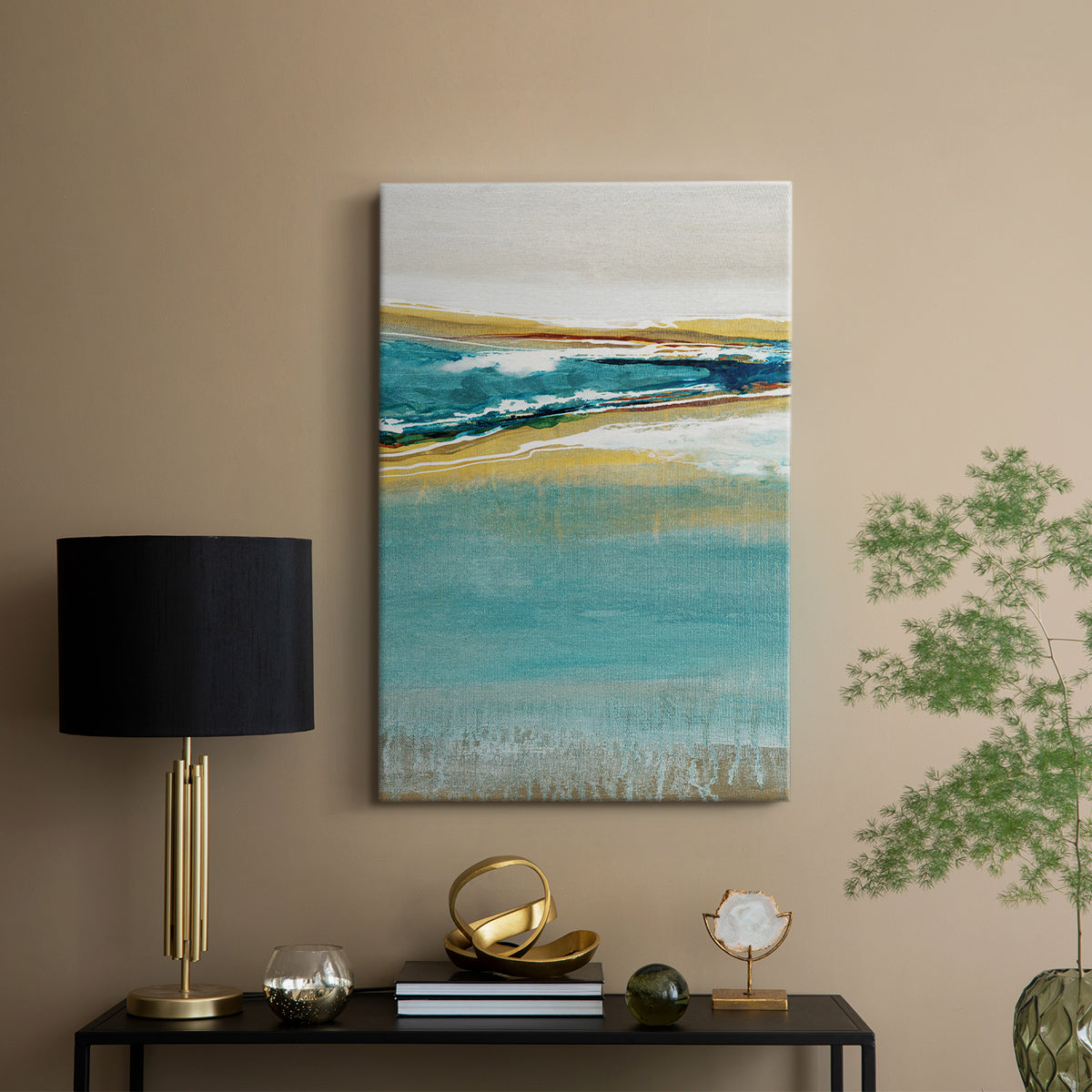 Aqua Quartz V1 - Canvas Art Print