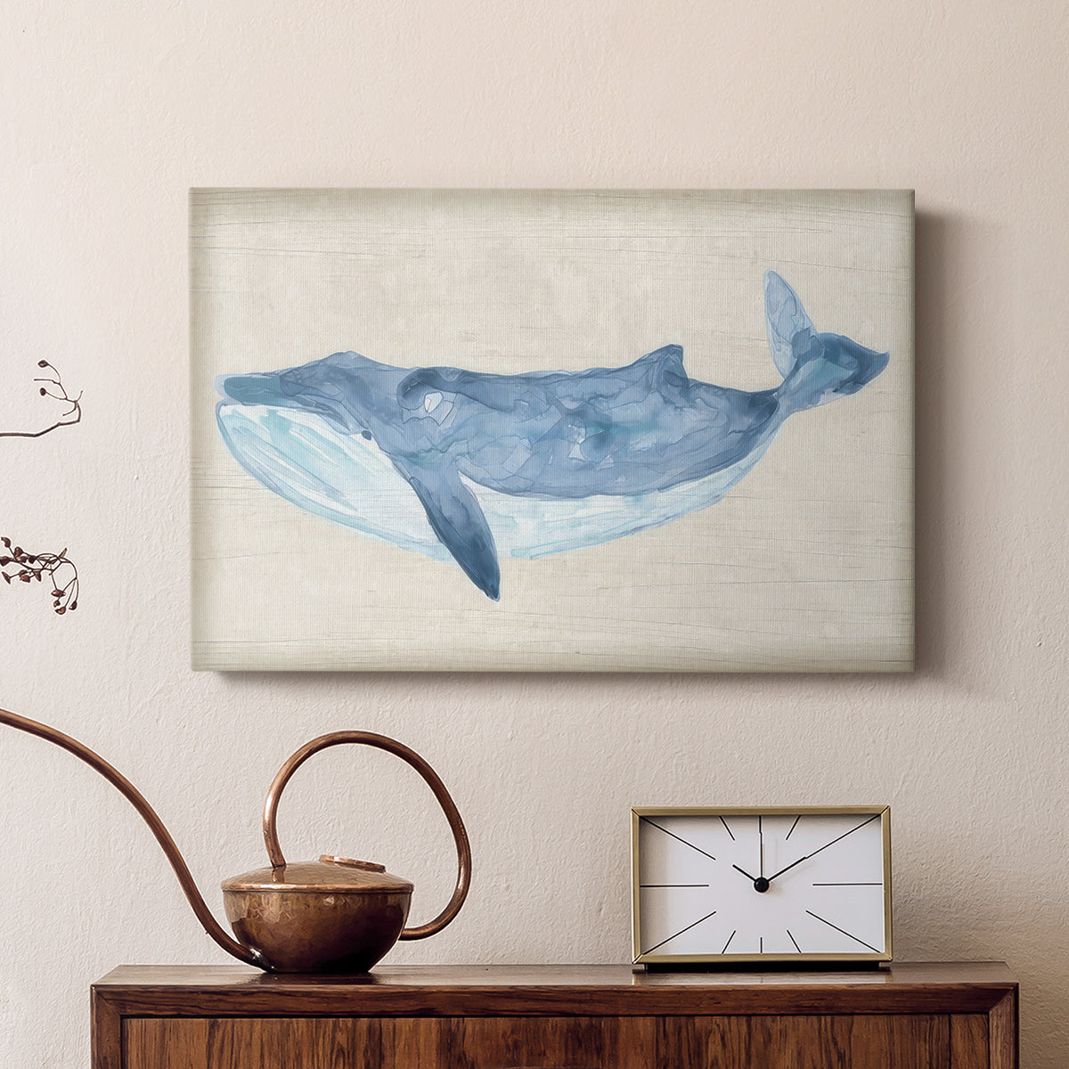 Rustic Whale II - Canvas Art Print