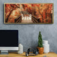 Autumn Bridge - Floater Framed Canvas Print
