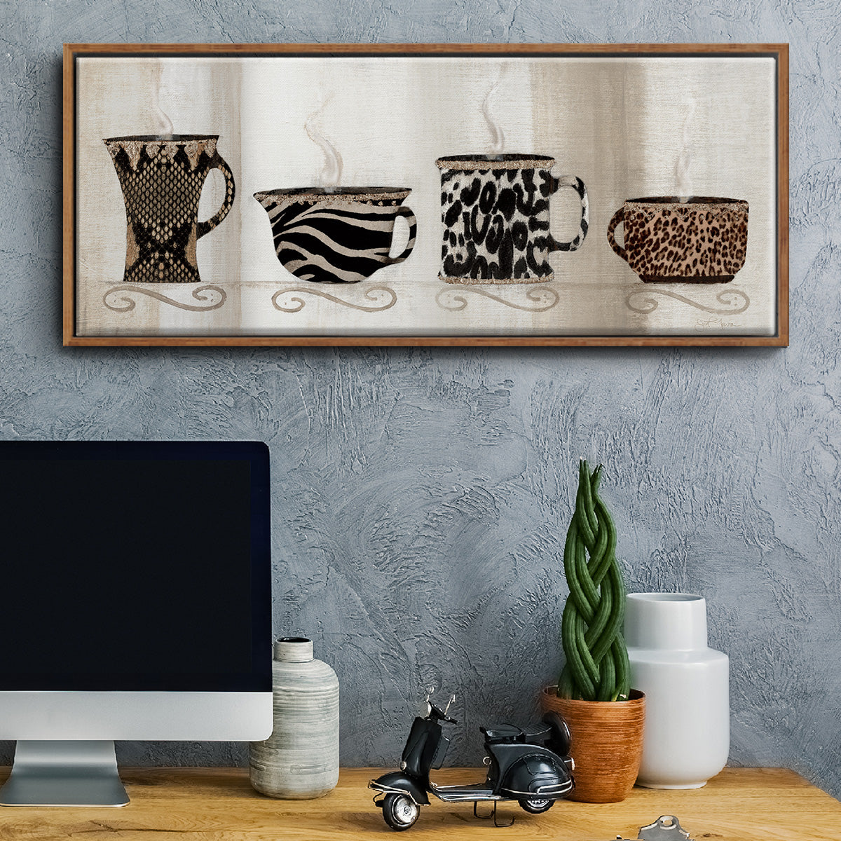 Coffee Skins II - Floater Framed Canvas Print