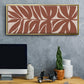 Terra Cotta Block Palms II - Floater Framed Canvas Print