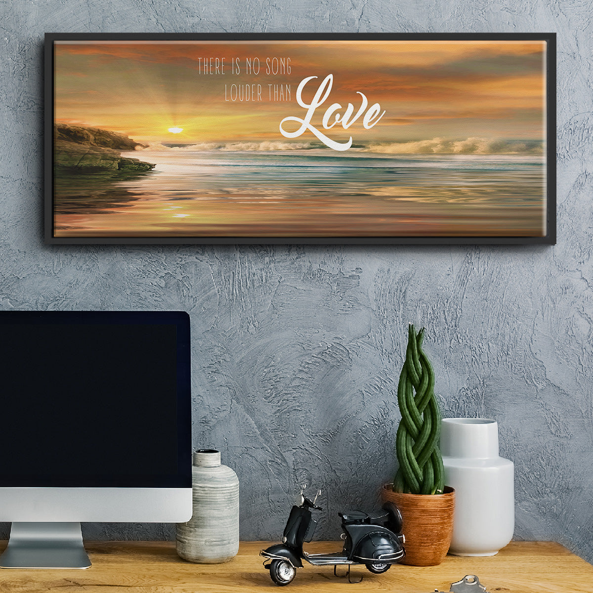Louder Than - Floater Framed Canvas Print
