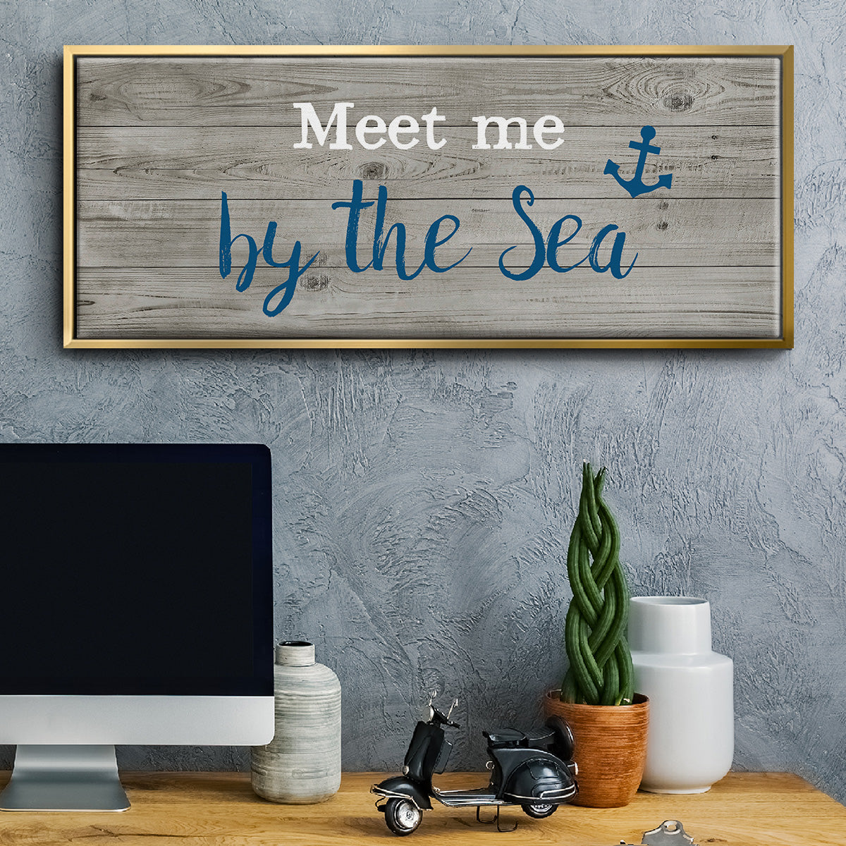Meet Me - Floater Framed Canvas Print