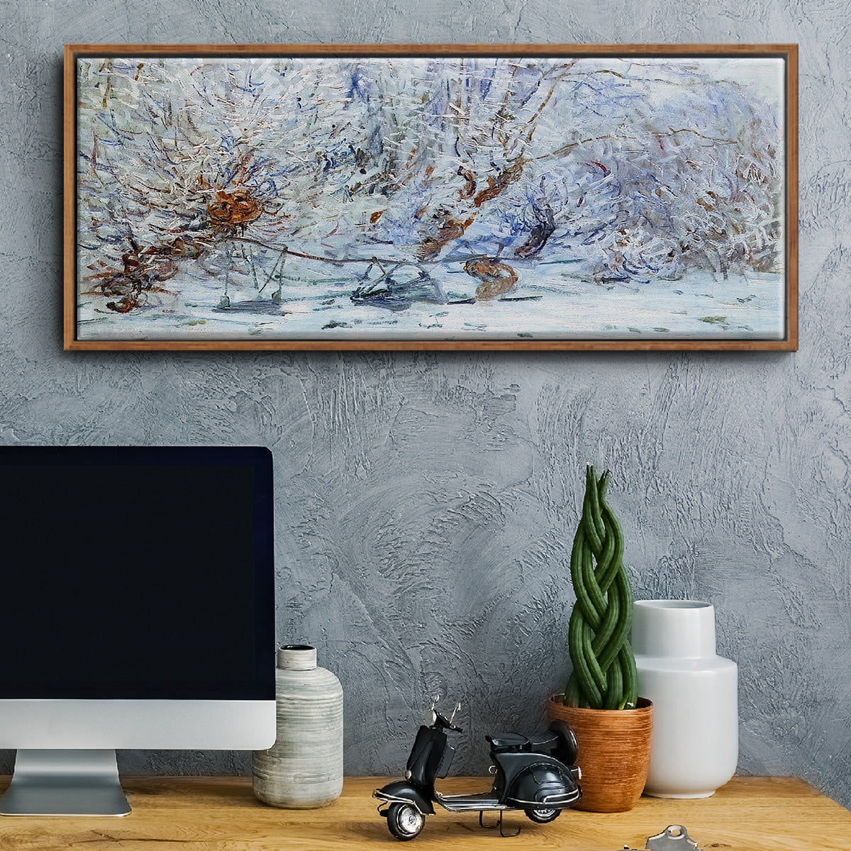 The Frost, 1885 - Floater Framed Canvas Print