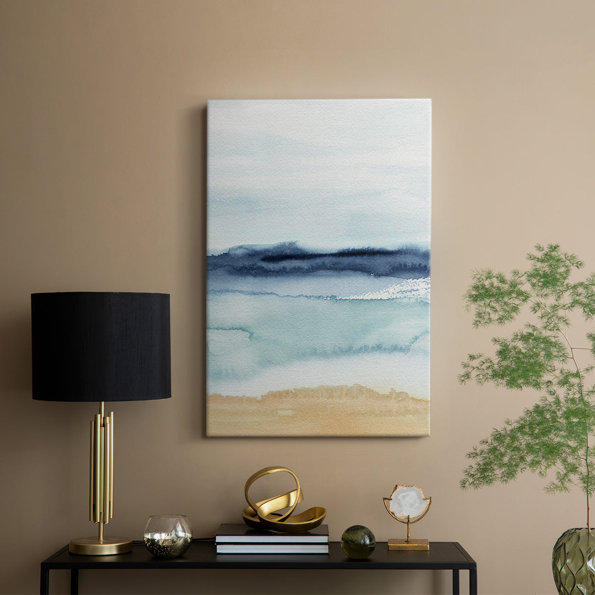 Watercolor Ocean Horizon II - Canvas Art Print