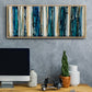Blue Streaks - Floater Framed Canvas Print