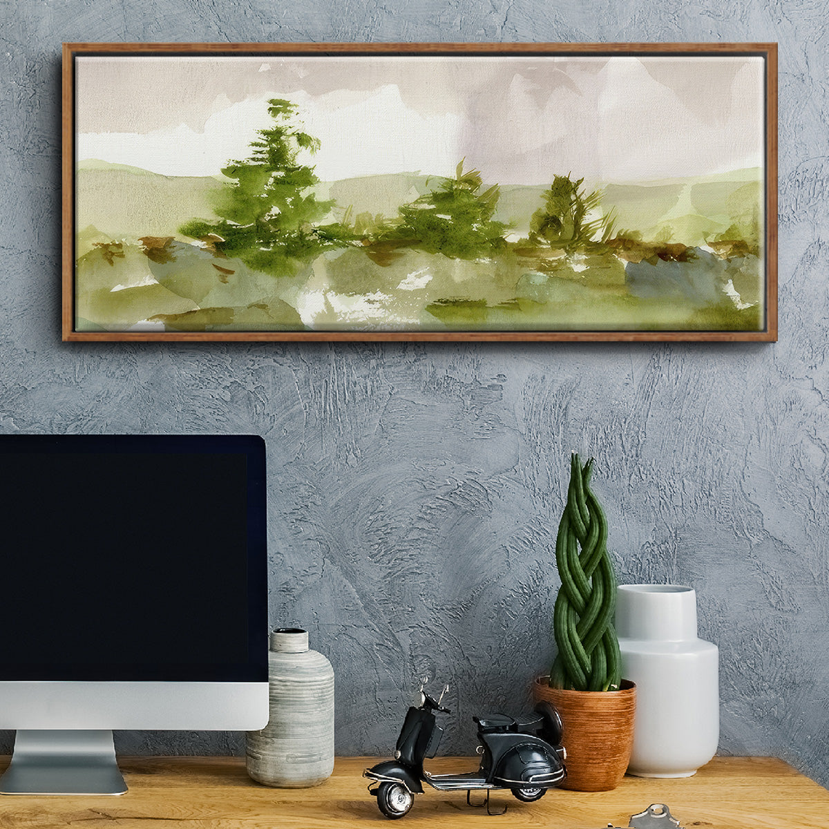 Morning Retreat I - Floater Framed Canvas Print