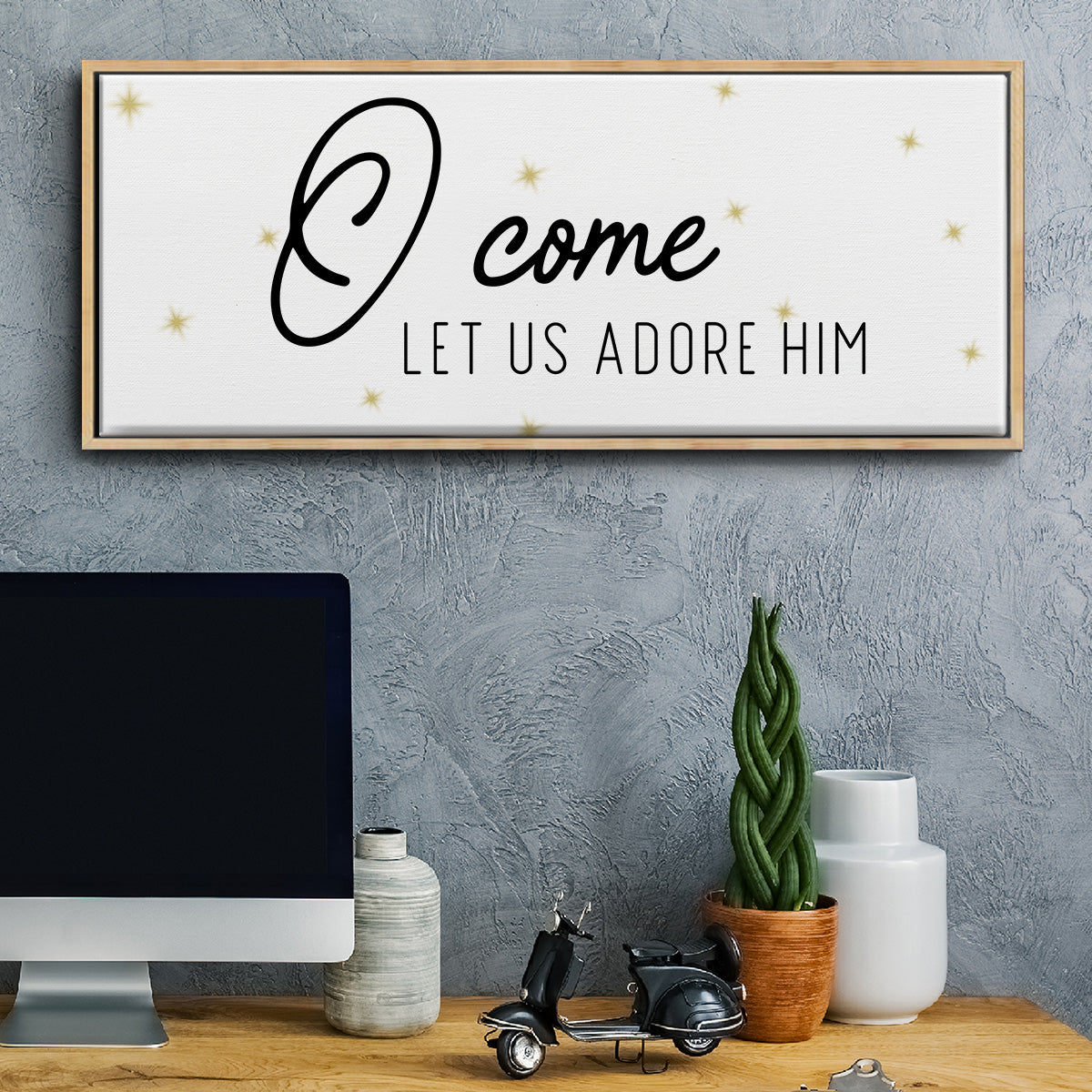 O Come - Floater Framed Canvas Print