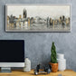 Bright City Lights - Floater Framed Canvas Print