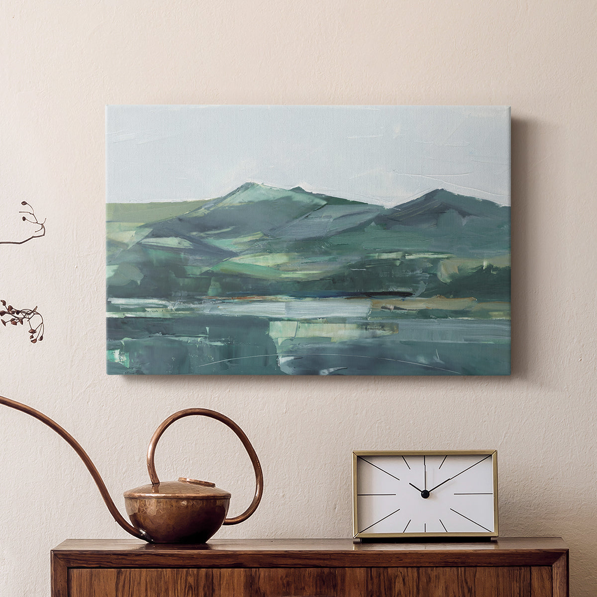 Green Grey Mountains II - Canvas Art Print