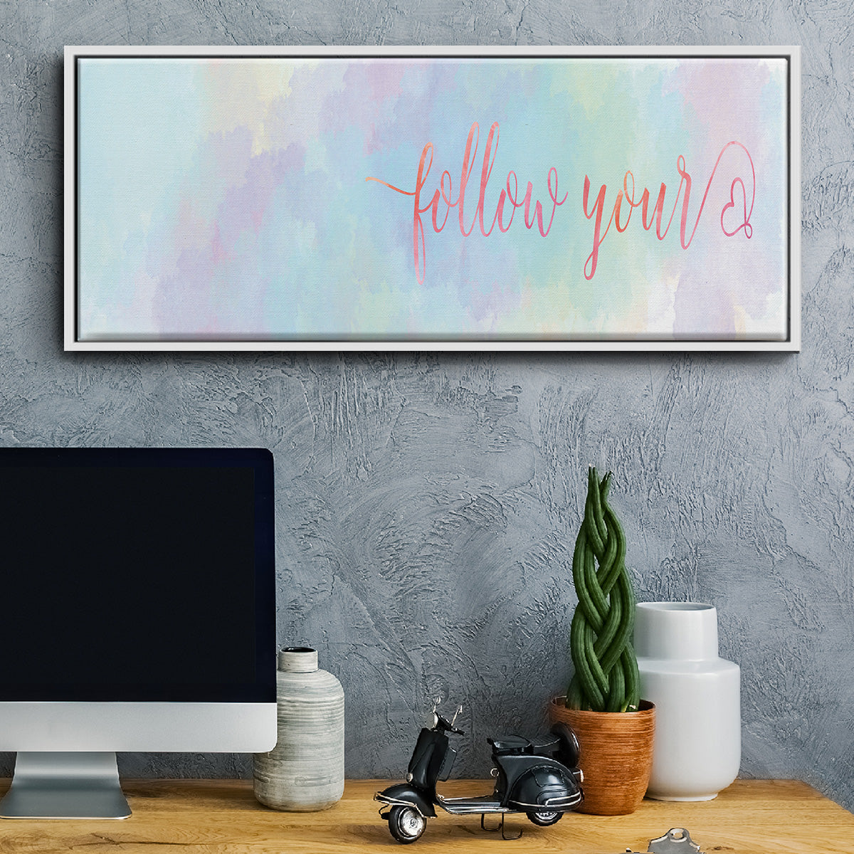 Follow Your - Floater Framed Canvas Print