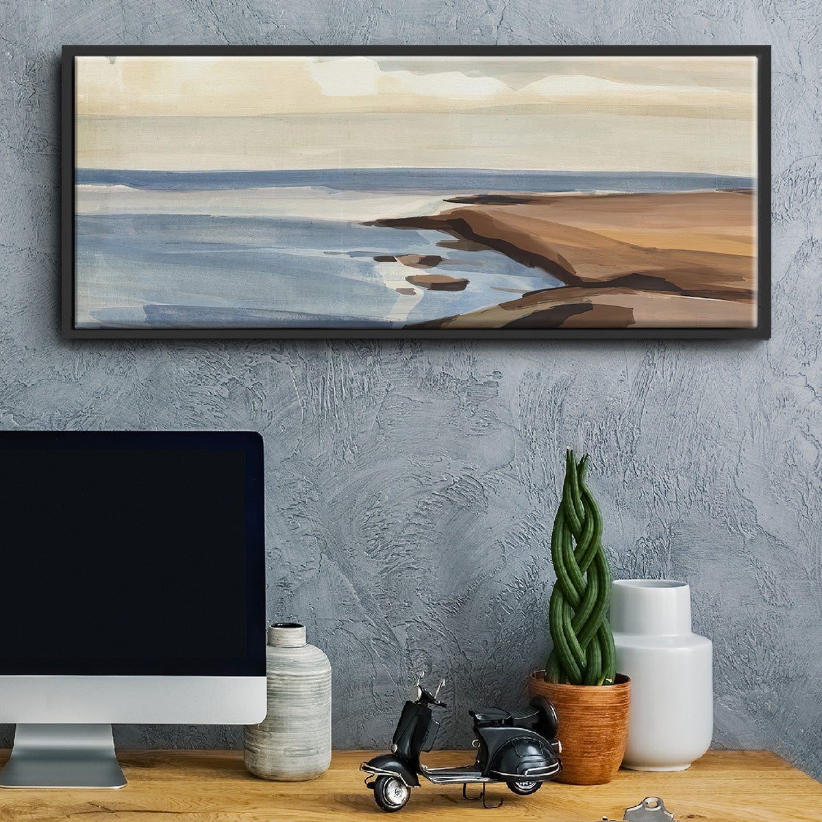 Shore Days II - Floater Framed Canvas Print