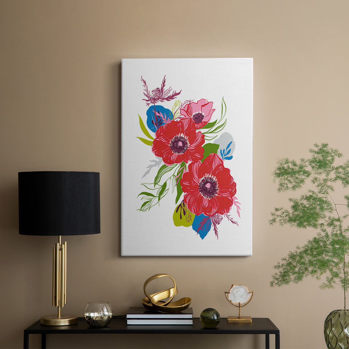 Brilliant Poppies II - Canvas Art Print