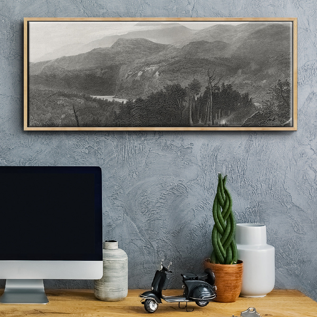 The Smoky Mountains - Floater Framed Canvas Print