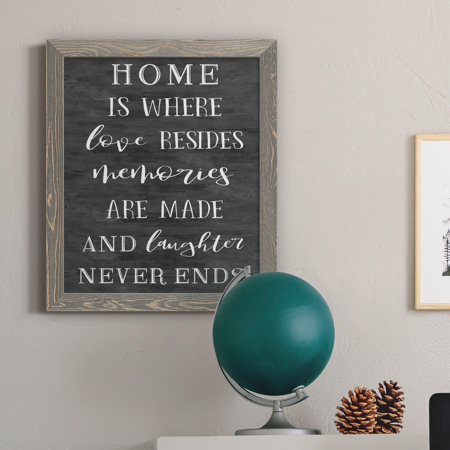 Love Resides - Premium Canvas Framed in Barnwood - Ready to Hang