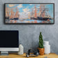 The Sea, Port in Amsterdam, 1874 - Floater Framed Canvas Print