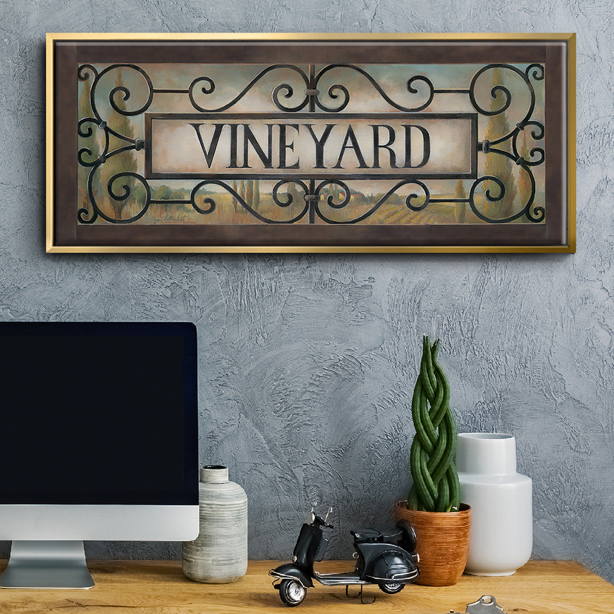 Vineyard - Floater Framed Canvas Print