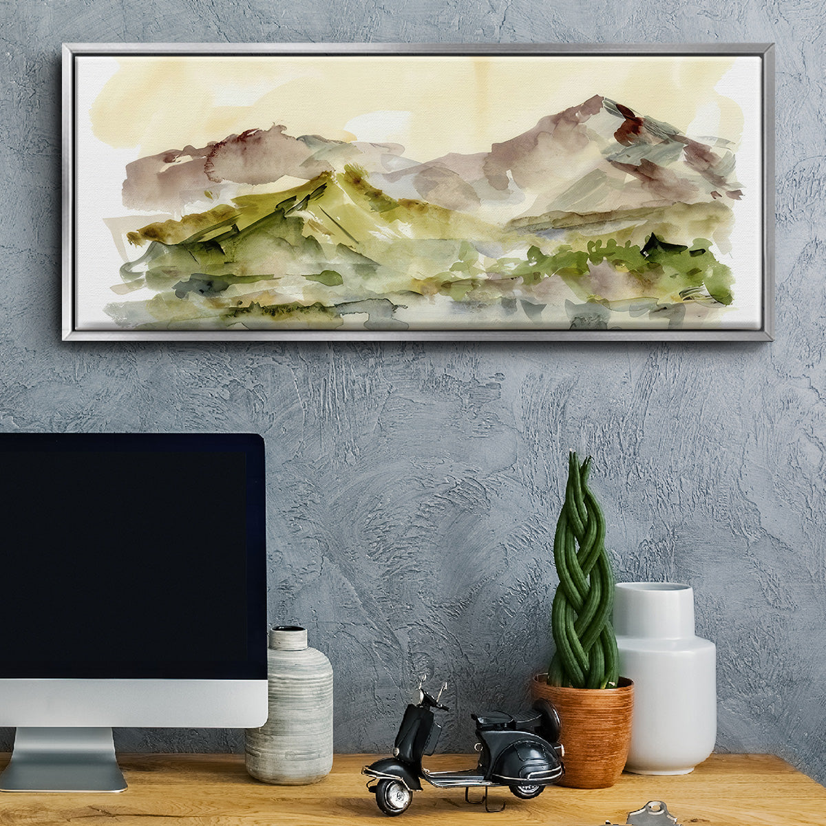 Plum Ridge II - Floater Framed Canvas Print