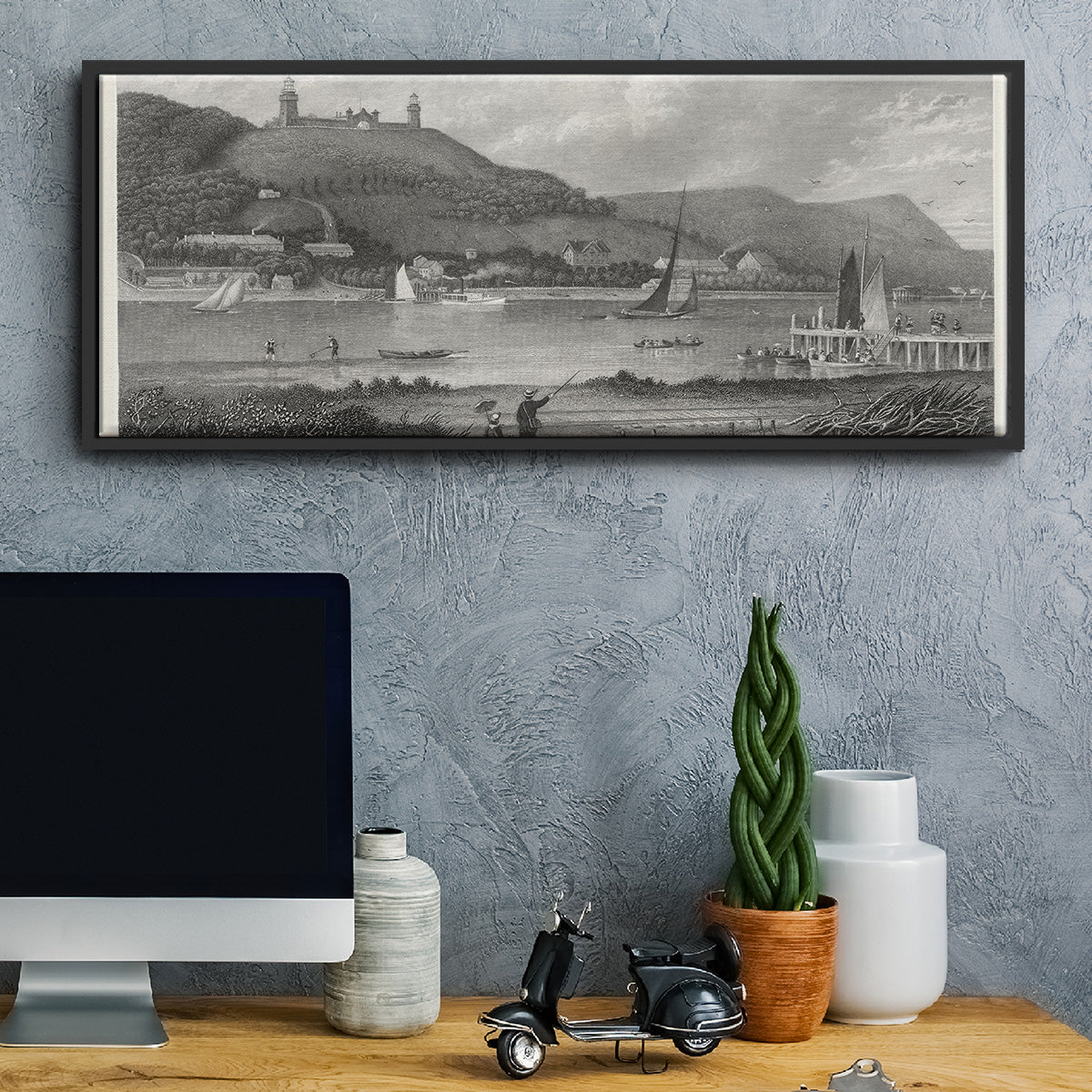 The Highlands of the Neversink - Floater Framed Canvas Print